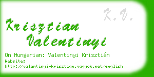 krisztian valentinyi business card