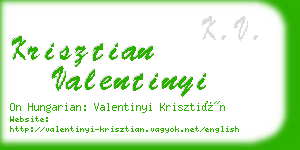 krisztian valentinyi business card